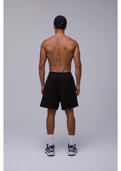 Siyah Oversize Geniş Kesim Şort modelleri