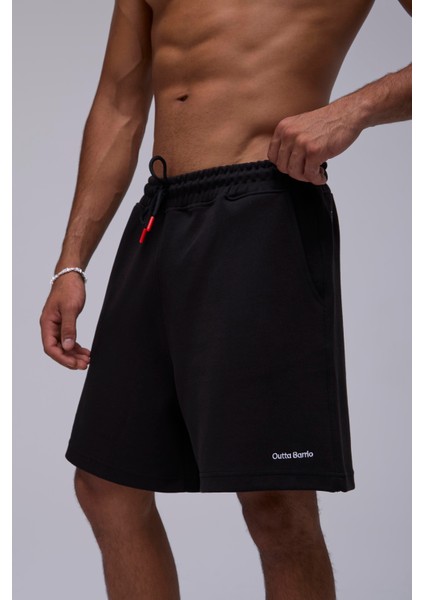 Siyah Oversize Geniş Kesim Şort