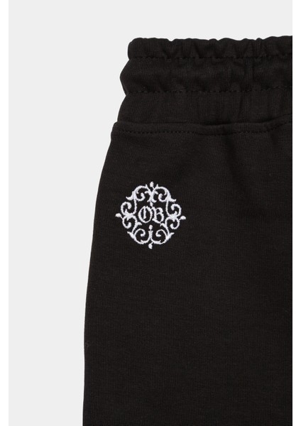 Siyah Oversize Geniş Kesim Şort