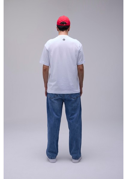 Parlak Beyaz Basic Loose Fit Tişört fiyatları