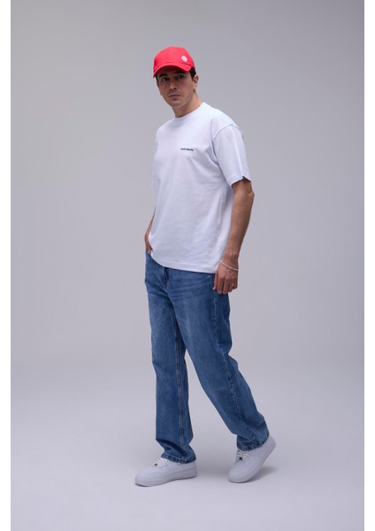 Parlak Beyaz Basic Loose Fit Tişört modelleri