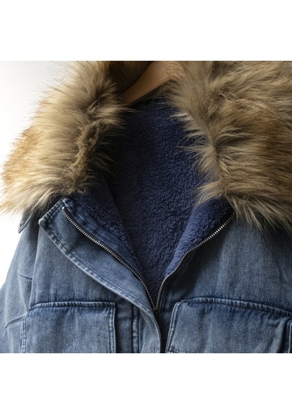 Kız Çocuk Içi Kürklü Kot Mont fiyatları