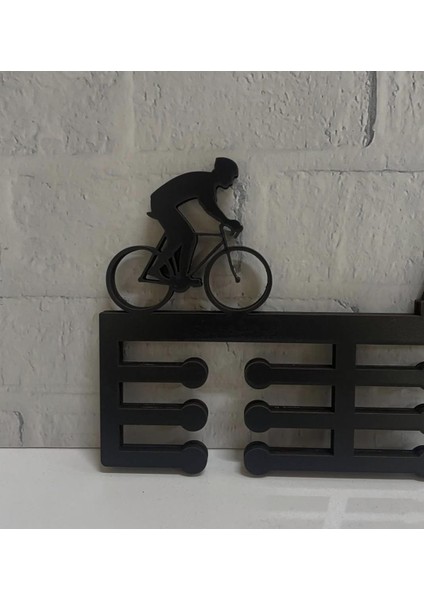 Bisiklet Sporcu Kişiye Özel Madalya Askısı – 10 mm Siyah Mdf – Dekoratif Askılık fırsatları