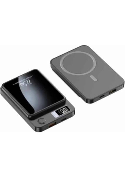 Magsafe Powerbank 10.000 Mah 22.5 Watt Hızlı Şarj Göstergeli Kablosuz Taşınabilir Şarj indirimleri