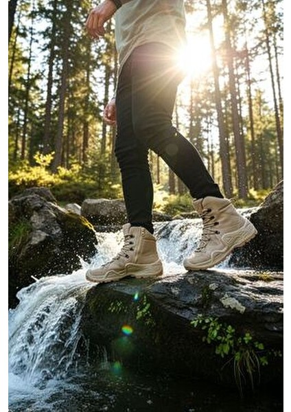 Çöl Combat Gtx Bot Kısa Topuklu Nefes Alır Su Geçirmez Tasarım ile Üretildi