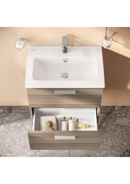 Mia 75072 Banyo Dolabı Seti Çekmeceli, Ayaklı, 60 cm, Cordoba indirimleri