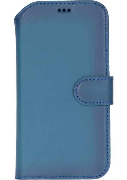 iPhone 17 Air Çıkarılabilir Deri Cüzdan Kılıf-Mavi