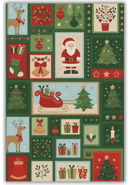 Yılbaşı Halısı Dijital Baskılı Yeni Yıl Temalı Yıkanabilir Parti Halısı fiyatları