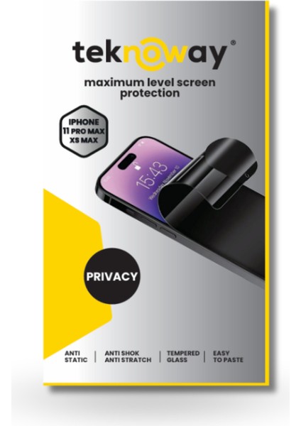 iPhone 11 Pro/x/xs Antistatik Ekran Koruyucu Hayalet