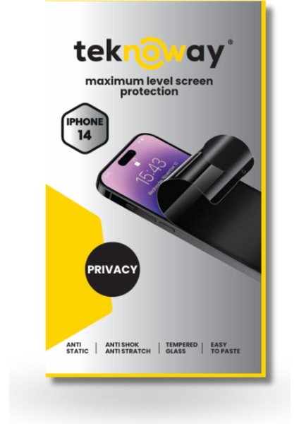 iPhone 14 Antistatik Ekran Koruyucu Hayalet