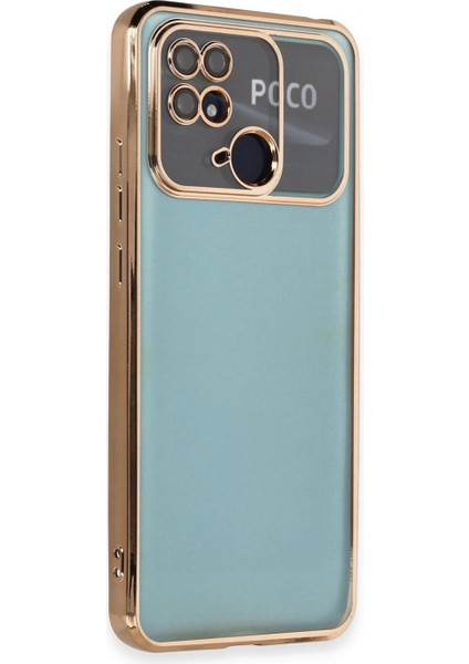 Xiaomi Redmi 10C Kılıf Lensli Silikon - Gold