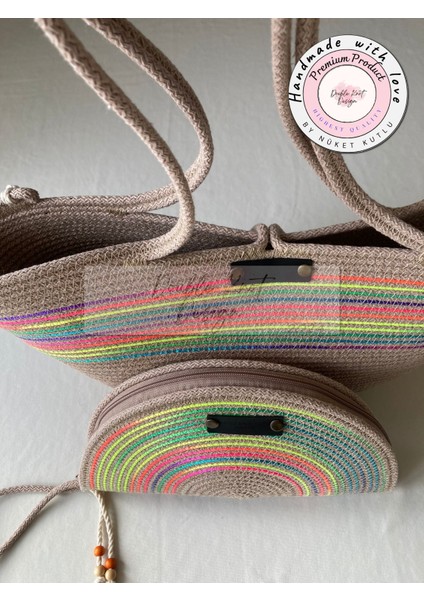 Bailey 2li Takım Plaj Çantası , El Çantası Clutch, Totebag, Kadın Çanta, Yazlık, Hediyelik, hasır Jüt Tress fırsatları