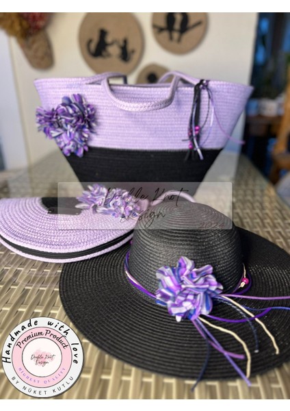 Vero 3lü Takım Plaj Çantası , El Çantası Clutch, Şapka, Totebag,Çanta, Yazlık, Hediyelik, fiyatları