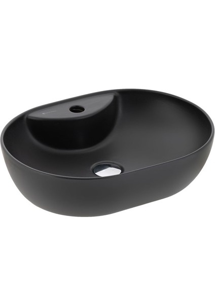 Alto Mat Siyah Tezgah Üstü Lavabo (Batarya Delikli)