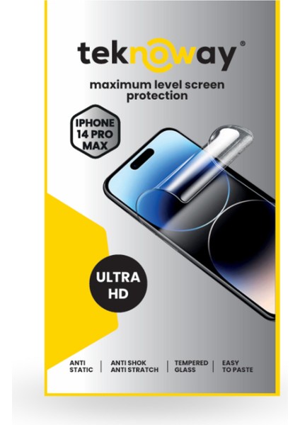 iPhone 14 Pro Max Antistatik Ekran Koruyucu Ultra Hd