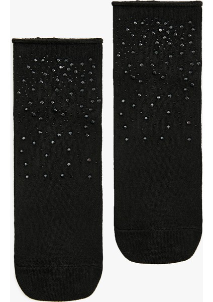Viskon Taşlı Soket Çorap