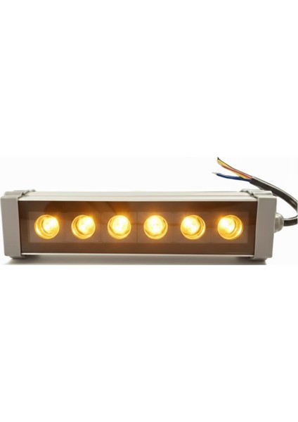 20CM 6W LED Duvar Boyama Wallwasher Amber Sarı 220V