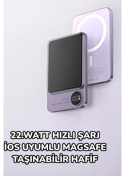Ios Uyumlu 22.5W Hızlı Şarj Magsafe Powerbank Dijital Göstergeli 10.000 Mah modelleri