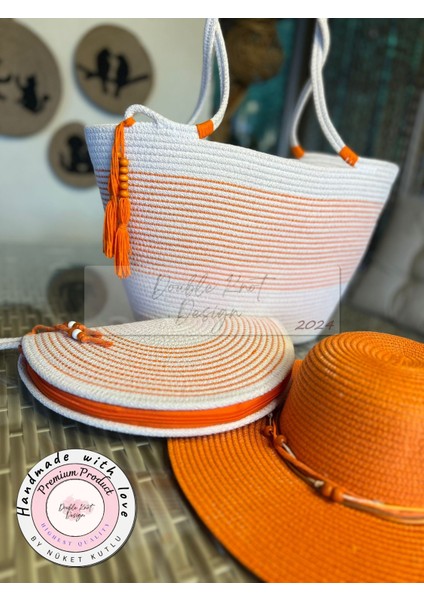 Vero 3lü Takım Plaj Çantası , El Çantası Clutch, Şapka, Totebag,Çanta, Yazlık, Hediyelik, fiyatları