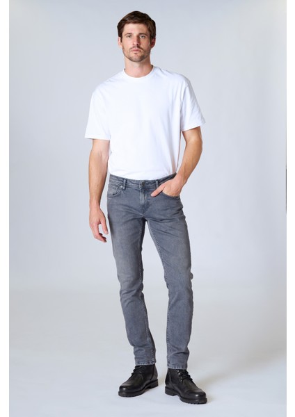 Panama x 812-03 Grey Erkek Likralı Dar Kesim Kot Pantolon Gri fiyatları