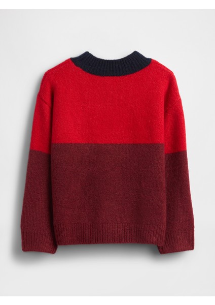 Erkek Bebek Kırmızı Colorblock Kazak fiyatları