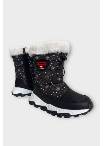 Su Itici Ayarlı Bağcıklı Kürklü Kız Çocuk Botu Siyah fiyatları