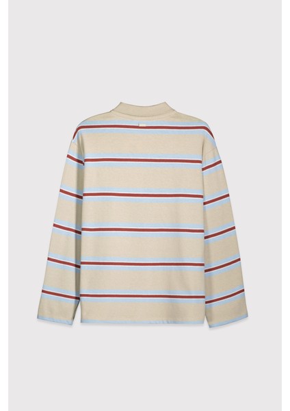 Çizgili Rugby Polo Uzun Kol Tshirt fiyatları