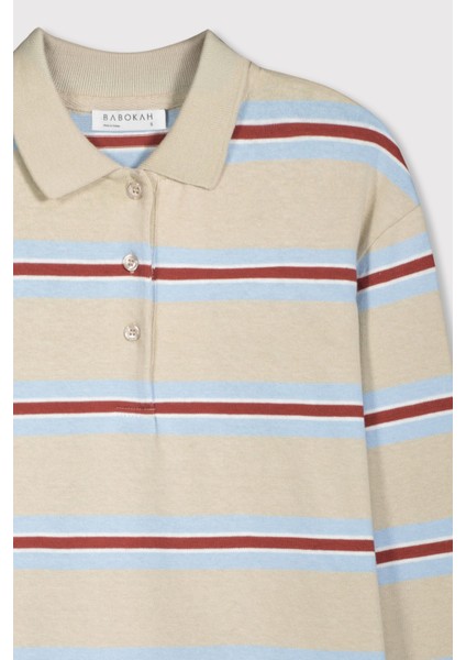 Çizgili Rugby Polo Uzun Kol Tshirt modelleri