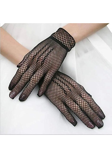 Bfs Siyah Renk Likralı File Eldiven Parmaklı Örgü Eldiven Yetişkin Boy modelleri