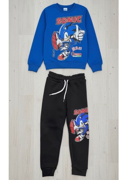 Sonıc Baskılı Erkek Alt Üst Takım 3 Iplik Şardonlu modelleri