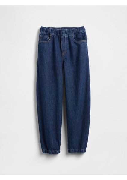 Erkek Çocuk Mavi Easy Baggy Barrel Jean Pantolon indirimleri
