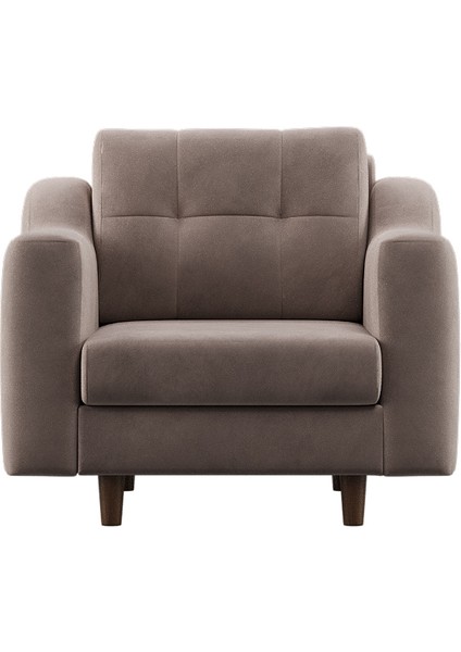 Robin Modüler Tekli Koltuk - Kadife - Krem indirimleri