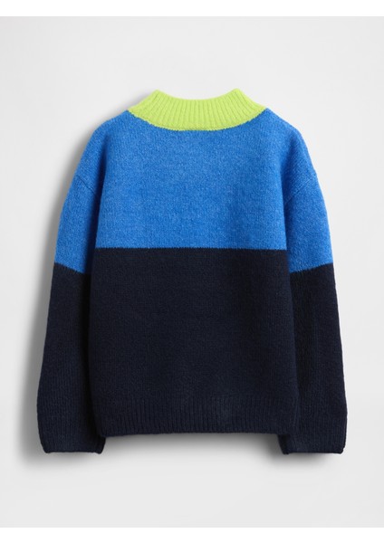 Erkek Bebek Mavi Colorblock Kazak fiyatları