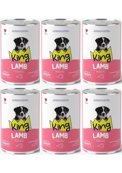 Et Parçacıklı Kuzu Etli Yavru Köpek Konserve 400 Gr*6 Adet