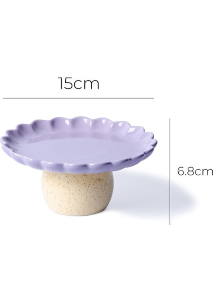 Fungo Ayaklı Pasta Kek Sunum Tabağı 15 cm | Mor fırsatları