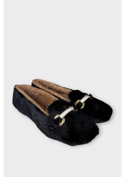 Yumuşak Peluş Ses Yapmaz Hafif Taban Kadın Ev Babeti Panduf Siyah modelleri