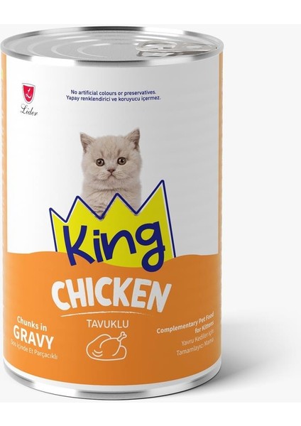 Et Parçacıklı Tavuklu Yavru Kedi Konserve 400 gr