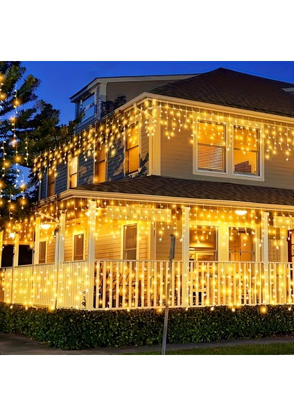 8 Modlu Saçaklı 96 LED - Ev Balkon Bahçe Parti Sınıf Dekoratif Aydınlatma