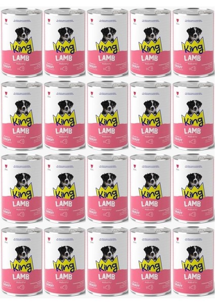 Et Parçacıklı Kuzu Etli Yavru Köpek Konserve 400 Gr*20 Adet