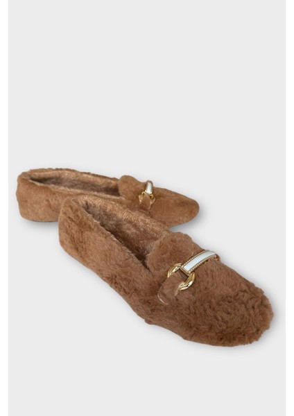 Yumuşak Peluş Ses Yapmaz Hafif Taban Kadın Ev Babeti Panduf Vizon fiyatları