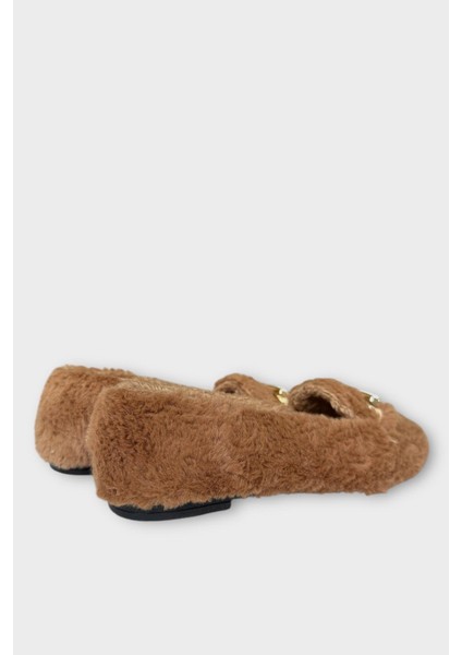 Yumuşak Peluş Ses Yapmaz Hafif Taban Kadın Ev Babeti Panduf Vizon indirimleri