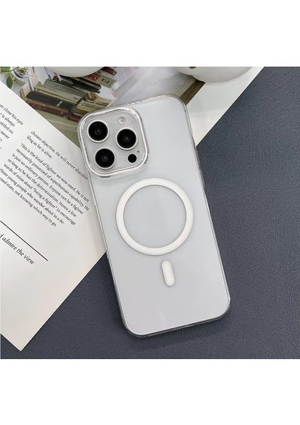 Samsung S25 Ultra Sararmaz Magsafe Mika Sert Kapak - Şeffaf