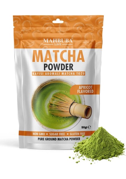 Kayısı Aromalı Matcha ( Maça ) Çayı Tozu Glutensiz 50GR