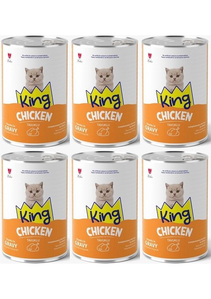 Et Parçacıklı Tavuklu Yavru Kedi Konserve 400 Gr*6 Adet