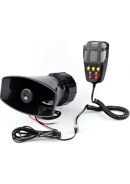 7 Sesli Siren Polis Sireni 7 Sesli Mikrofonlu Megafon Siren