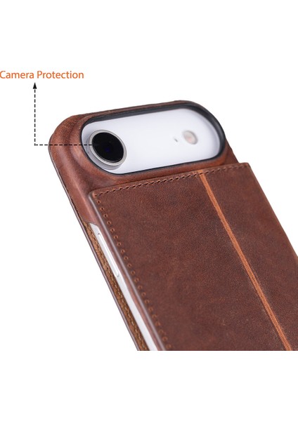 Luca Iphone 17 Air Deri Kılıf-Kahverengi