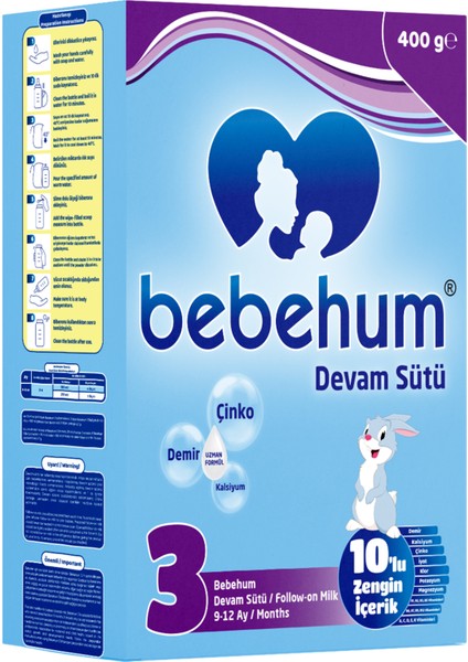 3 Devam Sütü 400 gr 9-12 Ay