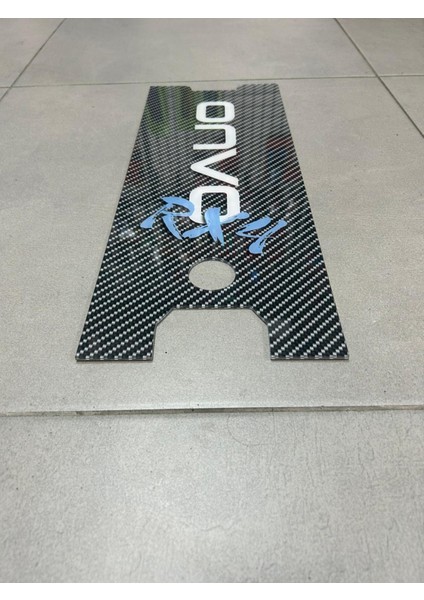 Karbon Desenli Elektrikli Scooter Plexi Tabanlık Yapışkanlı 3mm Mavi Renk modelleri