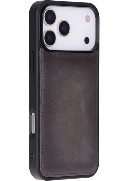 iPhone 17 Pro Max Çıkarılabilir Deri Kılıf-Gri indirimleri