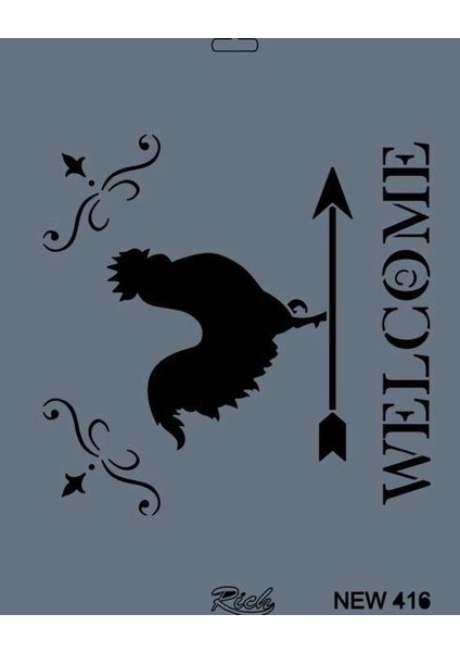 Rich New Seri N-416 Stencil 35X25 cm